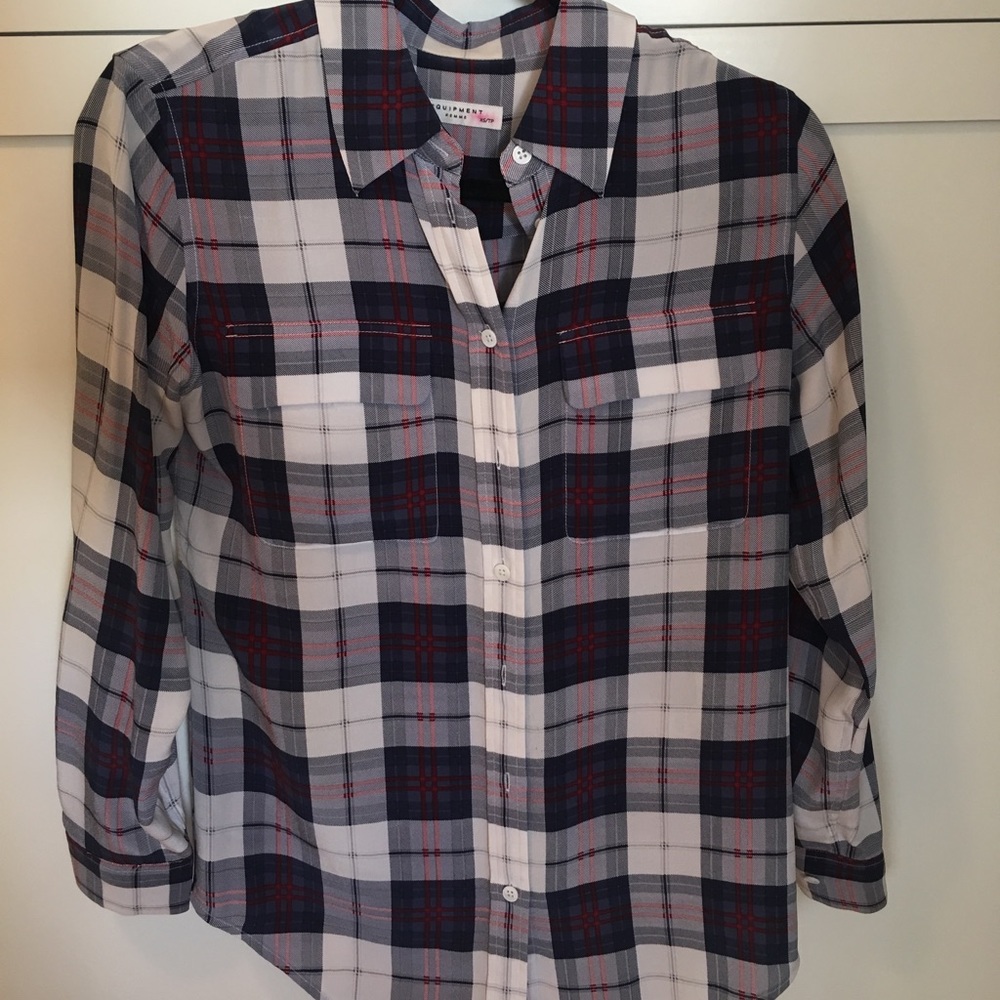 Equipment Plaid Blouse